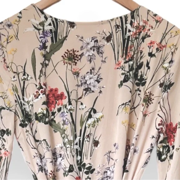 Gianni Bini | Floral Pattern Maxi Wrap Dress | Size Small | Nude/Pink | $60 - Picture 6 of 11
